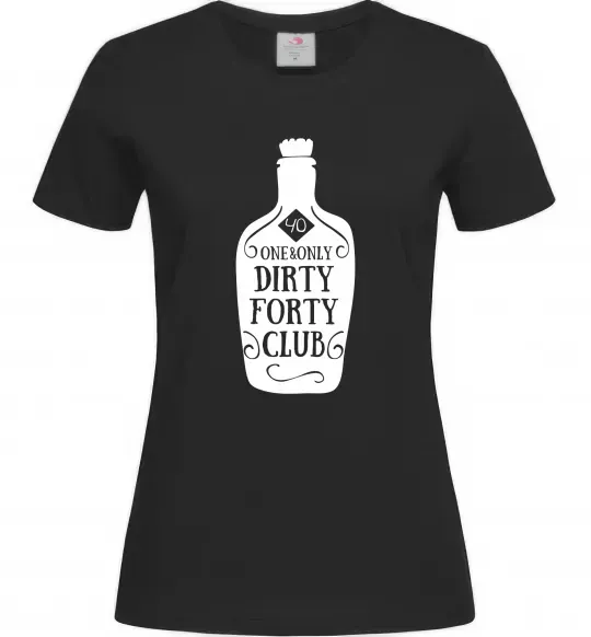 Жіноча футболка Dirty forty club Чорний фото