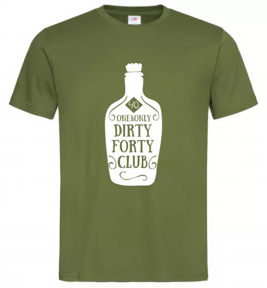 Чоловіча футболка Dirty forty club Оливковий фото
