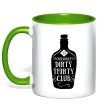 Чашка с цветной ручкой Dirty thirty club Лаймовый фото