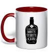 Чашка с цветной ручкой Dirty thirty club Красный фото