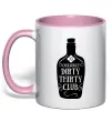 Чашка с цветной ручкой Dirty thirty club Нежно розовый фото