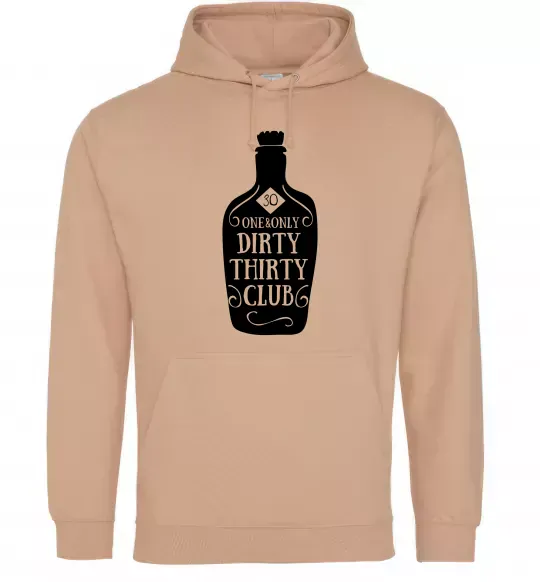 Мужская толстовка (худи) Dirty thirty club Песочный фото