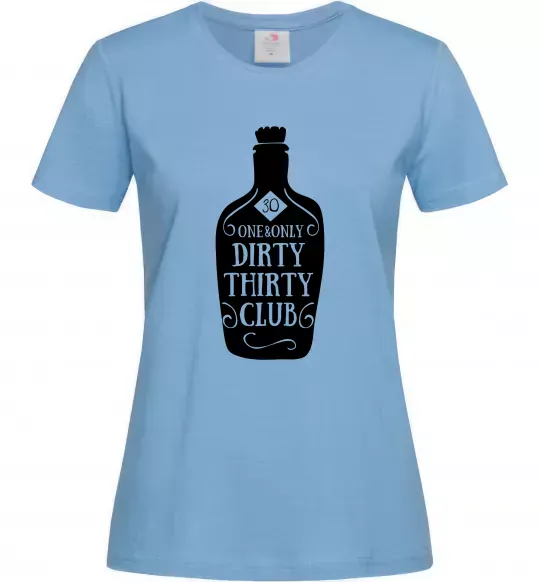 Женская футболка Dirty thirty club Голубой фото