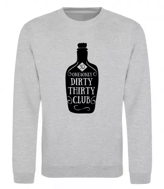 Свитшот Dirty thirty club Серый меланж фото
