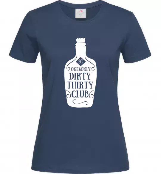 Женская футболка Dirty thirty club Темно-синий фото