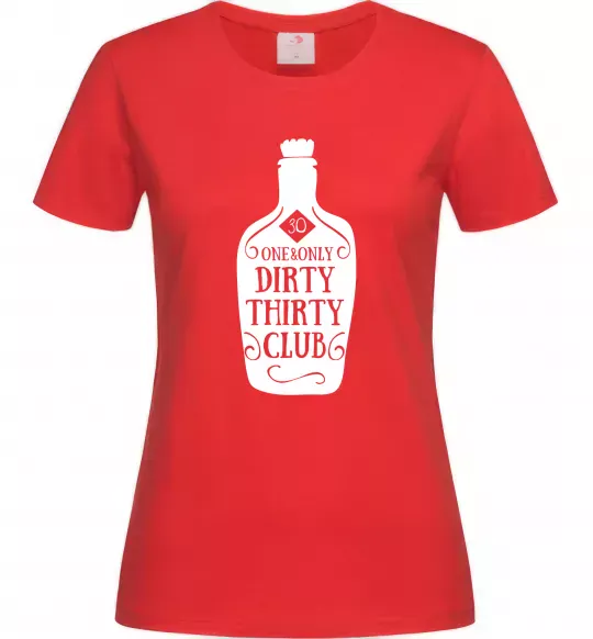 Женская футболка Dirty thirty club Красный фото