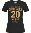 Жіноча футболка Officially 20 years Чорний фото