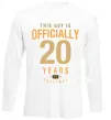 Лонгслів Officially 20 years Білий фото