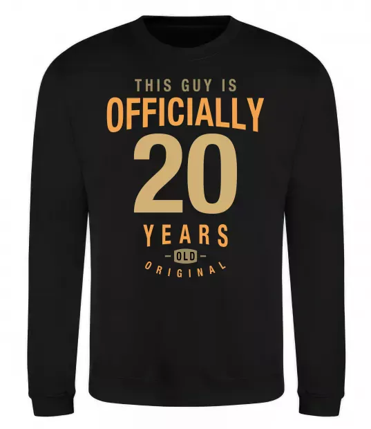 Світшот Officially 20 years Чорний фото