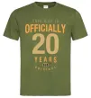 Мужская футболка Officially 20 years Оливковый фото