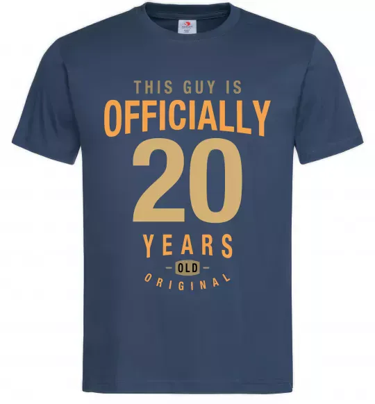 Мужская футболка Officially 20 years Темно-синий фото