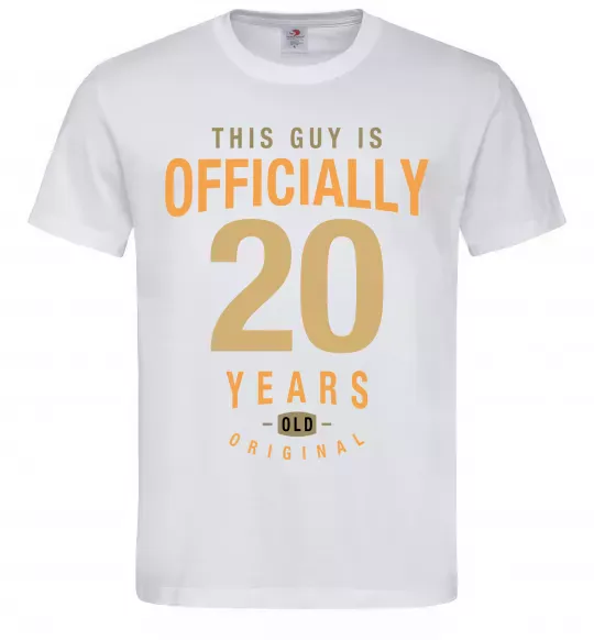 Мужская футболка Officially 20 years Белый фото