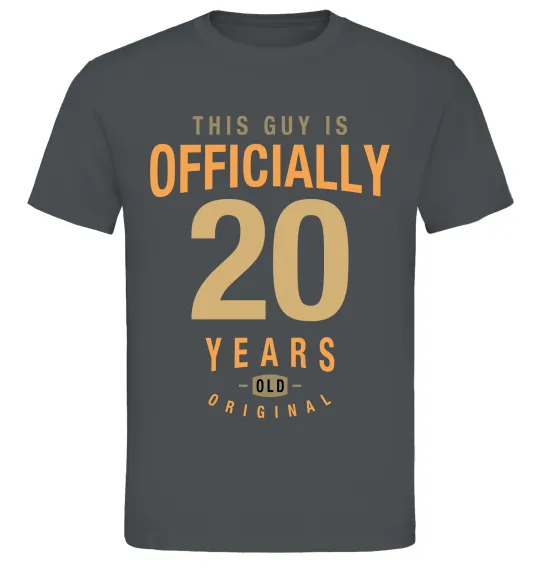 Мужская футболка Officially 20 years Графит фото