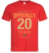 Мужская футболка Officially 20 years Красный фото