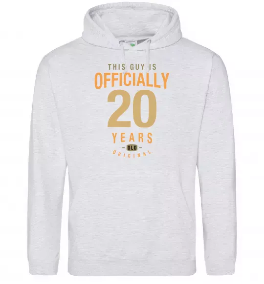 Жіноча толстовка (худі) Officially 20 years Сірий меланж фото