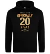 Чоловіча толстовка (худі) Officially 20 years Чорний фото