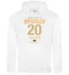 Чоловіча толстовка (худі) Officially 20 years Білий фото