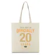 Эко-сумка Officially 20 years Бежевый фото