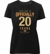 Женская премиум футболка Officially 20 years Черный фото