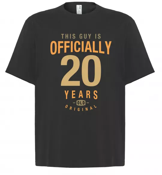 Футболка Оверсайз Officially 20 years Черный фото