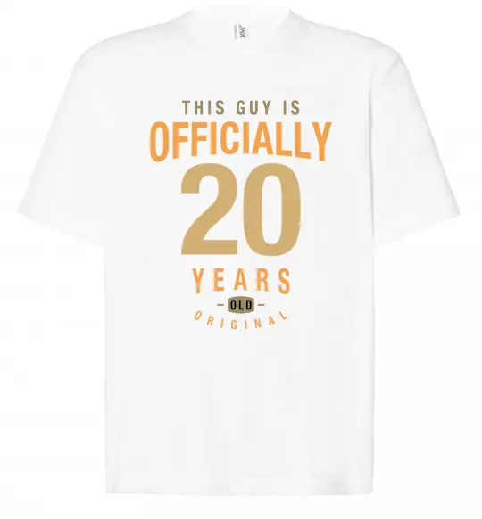 Футболка Оверсайз Officially 20 years Белый фото