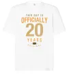 Футболка Оверсайз Officially 20 years Белый фото