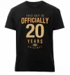Мужская премиум футболка Officially 20 years Черный фото