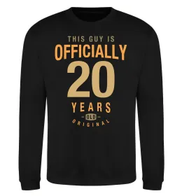 Свитшот Officially 20 years Черный фото