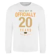 Світшот Officially 20 years Білий фото