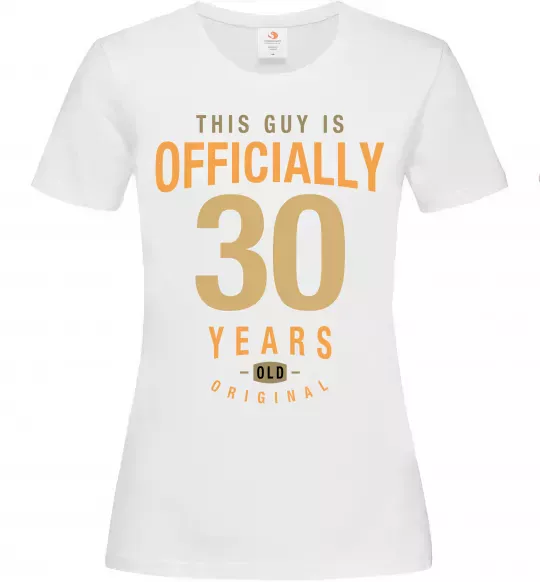 Женская футболка Officially 30 years Белый фото