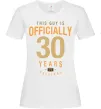 Женская футболка Officially 30 years Белый фото