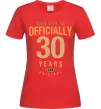 Женская футболка Officially 30 years Красный фото