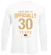 Лонгслив Officially 30 years Белый фото