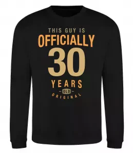 Свитшот Officially 30 years Черный фото