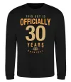 Свитшот Officially 30 years Черный фото