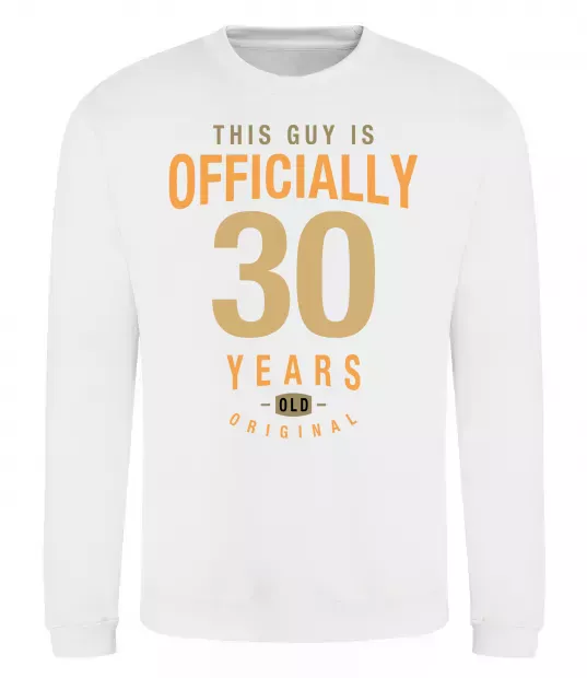 Свитшот Officially 30 years Белый фото