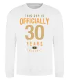 Свитшот Officially 30 years Белый фото