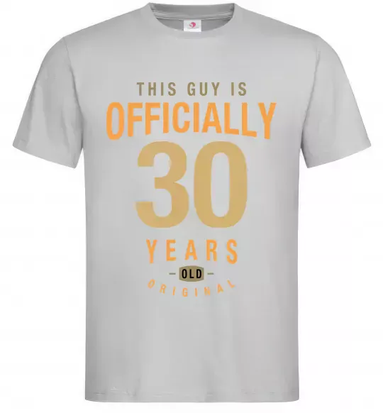 Мужская футболка Officially 30 years Серый фото