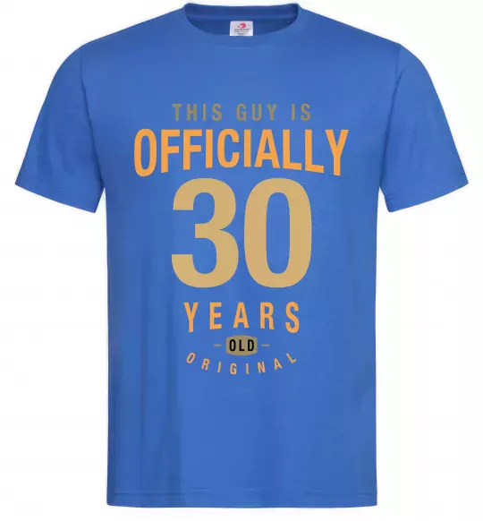 Мужская футболка Officially 30 years Ярко-синий фото
