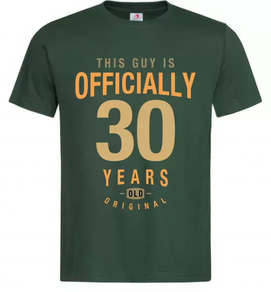 Мужская футболка Officially 30 years Темно-зеленый фото