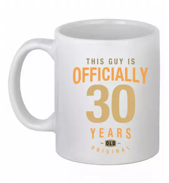Чашка керамическая Officially 30 years Белый фото
