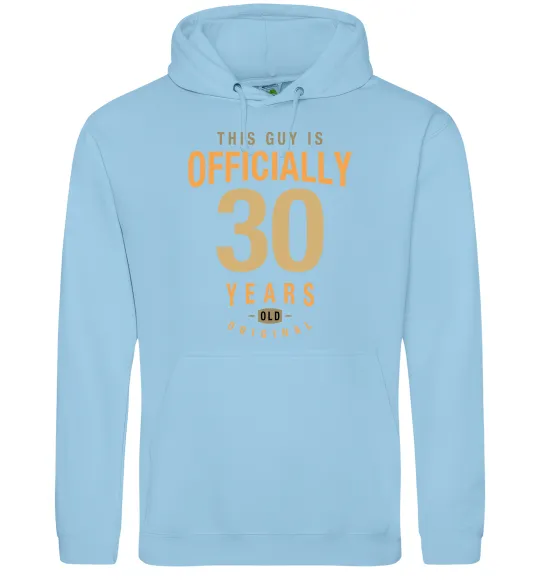 Женская толстовка (худи) Officially 30 years Голубой фото