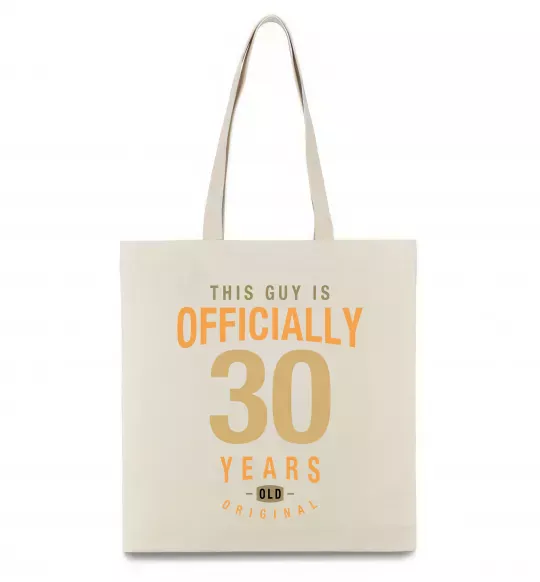 Эко-сумка Officially 30 years Бежевый фото