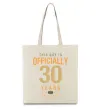 Эко-сумка Officially 30 years Бежевый фото