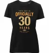 Женская премиум футболка Officially 30 years Черный фото