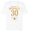 Футболка Оверсайз Officially 30 years Білий фото