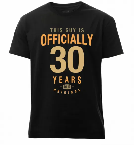 Мужская премиум футболка Officially 30 years Черный фото