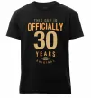 Мужская премиум футболка Officially 30 years Черный фото