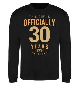 Свитшот Officially 30 years Черный фото