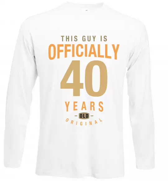 Лонгслив Officially 40 years Белый фото